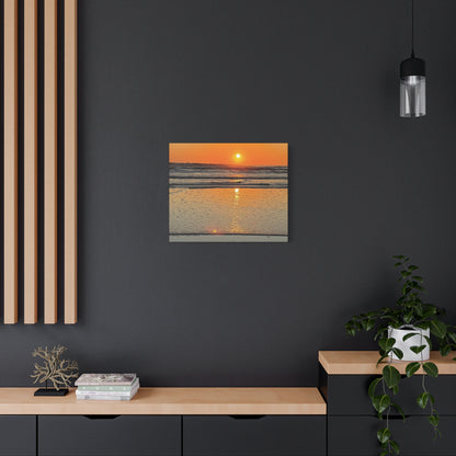Stunning Sunset Beach Canvas Print, Ocean Decor, Wall Art, Home Decor, Coastal Artwork for Living Room