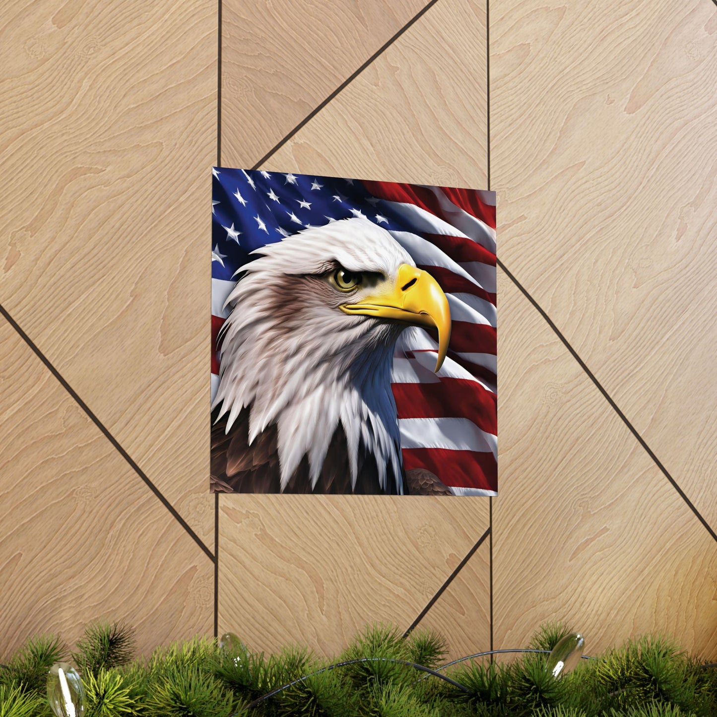 💥 Patriotic 💥 Bald Eagle 💥 Red White & Blue 💥 Wall Art 💥 Matte  💥 Vertical Poster 💥