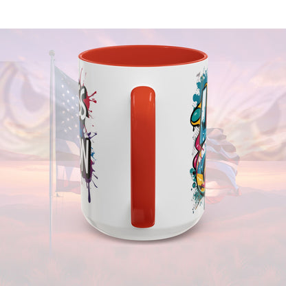 Vibrant   Ceramic  Mug    Inspirational      Let's Go!     Graffiti  Mug      Coffee Mug        Progress  Not  Perfection   Sizes   11oz  &  15oz    Birthday Gift   Graduation Gift    8  Different  Color Options
