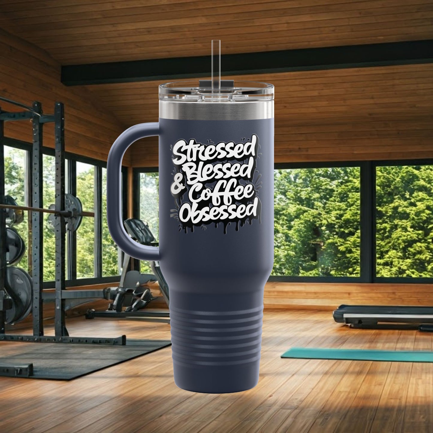40oz. Insulated Travel Mug: Stressed Blessed, & Coffee Obsessed Print, 7 Different Color Options, Perfect Gift for Coffee Lovers, Gym Goers, Travel Enthusiasts, Holiday [...]