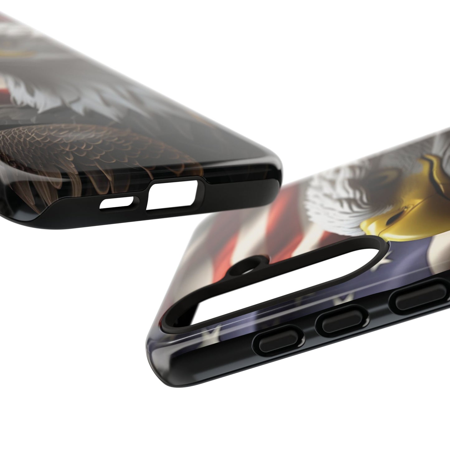 Tough Phone Cases - Patriotic - American Flag Eagle Design - Red White & Blue - Multiple Sizes -