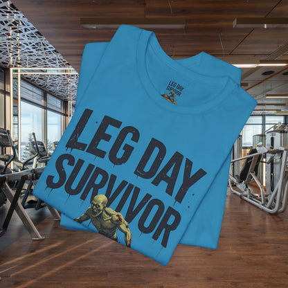Leg Day Survivor Tee, Fitness Shirt, Workout Apparel, Gym Gift, Unisex Graphic Tee