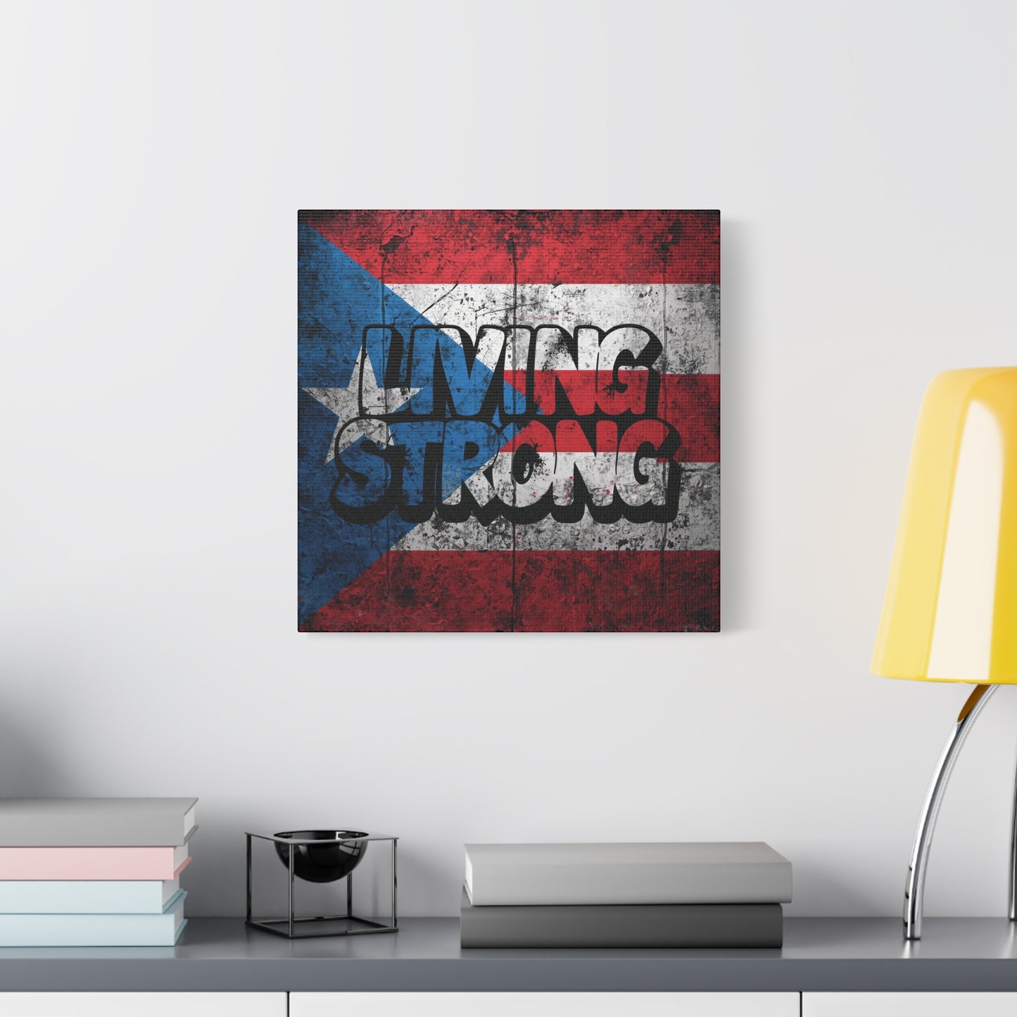 Gallery Wrapped - Puerto Rico Flag -  Matte Canvas Wall Art - Inspirational Decor - Home Wall Decor -