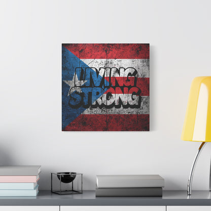 Gallery Wrapped - Puerto Rico Flag -  Matte Canvas Wall Art - Inspirational Decor - Home Wall Decor -