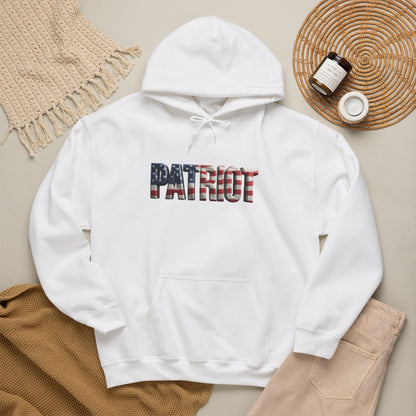 Patriot Flag Hoodie — American Flag 'PATRIOT' Graphic Hooded Sweatshirt