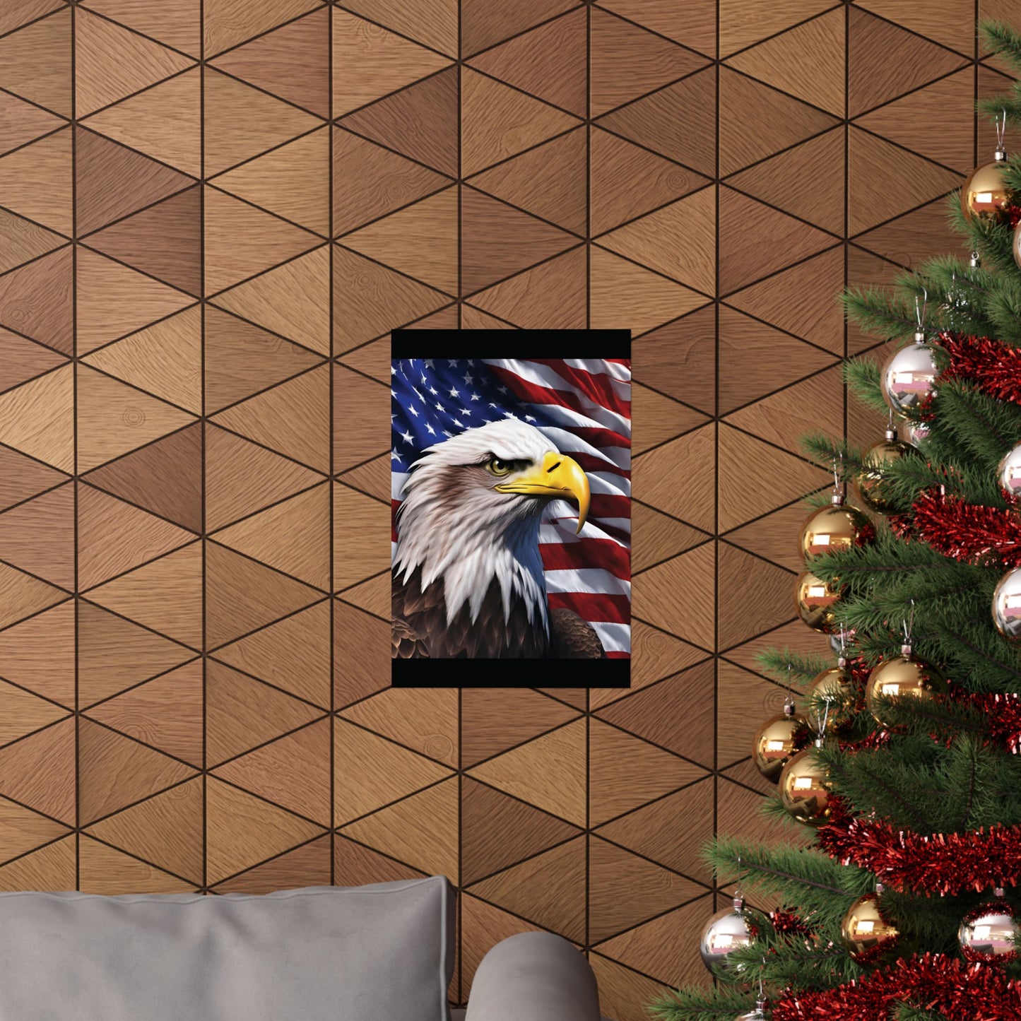 💥 Patriotic 💥 Bald Eagle 💥 Red White & Blue 💥 Wall Art 💥 Matte  💥 Vertical Poster 💥