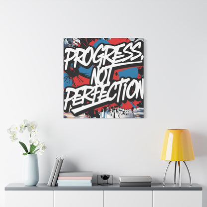 💥 Motivational 💥 Uplifting 💥 Canvas Art  💥 Progress Not Perfection Print  💥 Positive Vibe Décor  💥 Eco-Friendly  UL- Certified  Inks 💥 Gift  Giving 💥 Horizontal Is In A Different Listing 💥