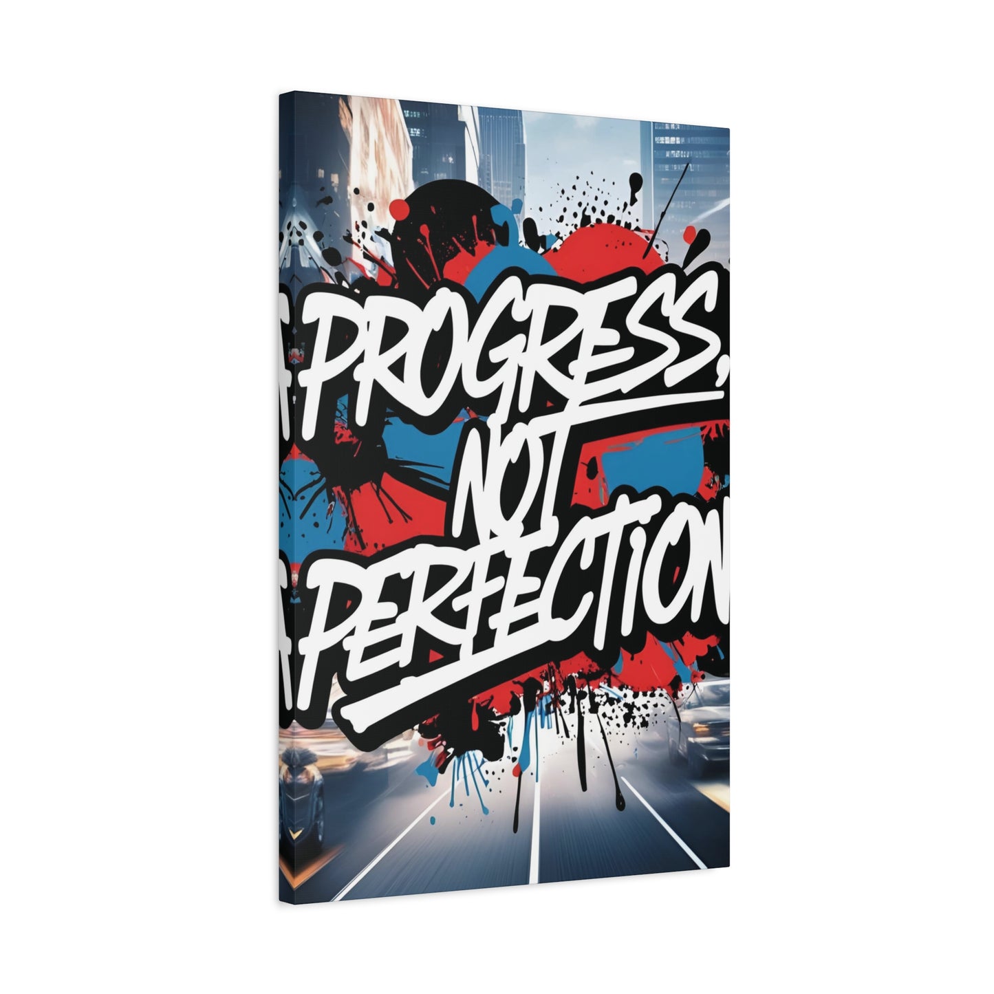 💥 Motivational 💥 Uplifting 💥 Canvas Art  💥 Progress Not Perfection Print  💥 Positive Vibe Décor  💥 Eco-Friendly  UL- Certified  Inks 💥 Gift  Giving 💥 Horizontal Is In A Different Listing 💥