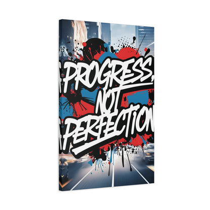 💥 Motivational 💥 Uplifting 💥 Canvas Art  💥 Progress Not Perfection Print  💥 Positive Vibe Décor  💥 Eco-Friendly  UL- Certified  Inks 💥 Gift  Giving 💥 Horizontal Is In A Different Listing 💥