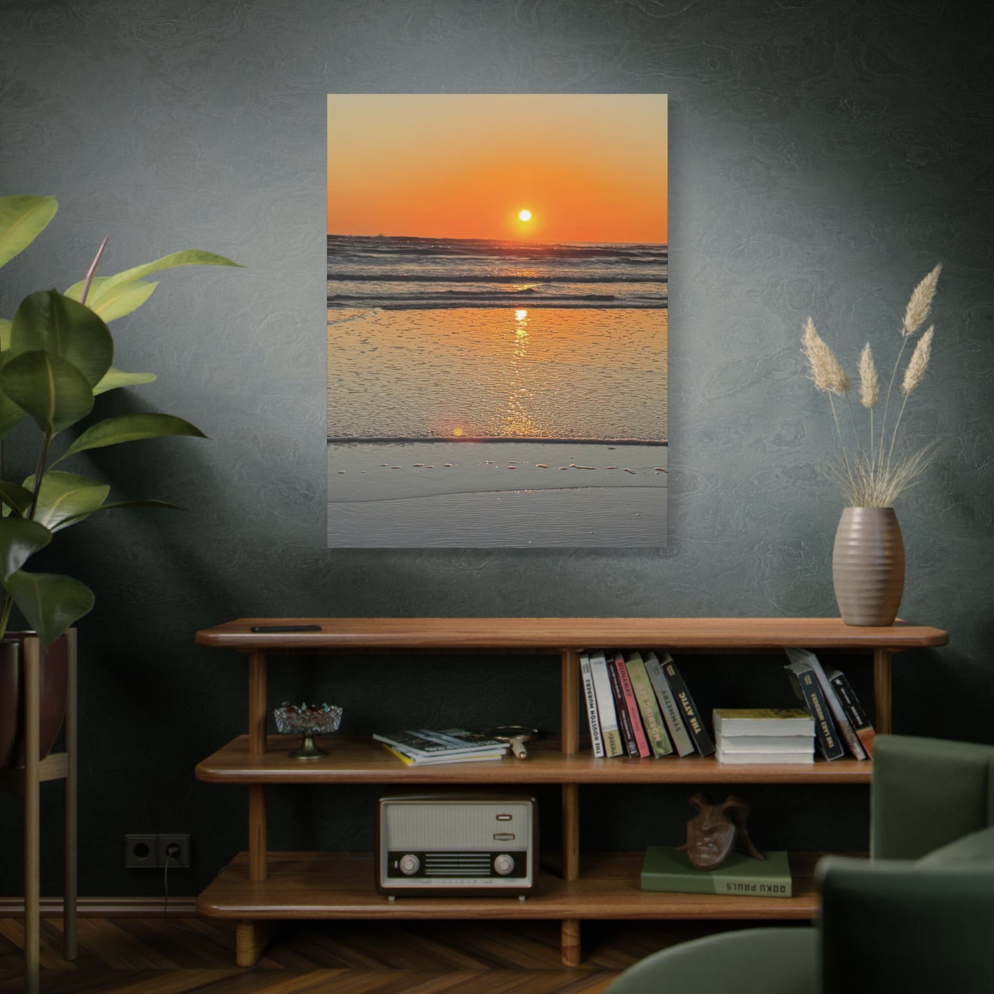 Stunning Sunset Beach Canvas Print, Ocean Decor, Wall Art, Home Decor, Coastal Artwork for Living Room