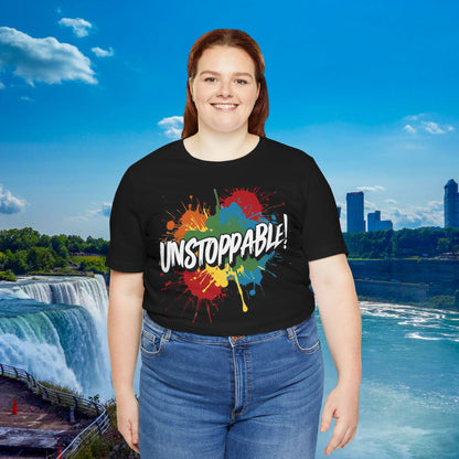 Unstoppable Design Tee - Vintage  Retro  Unisex  Tee - Classic  T-Shirt - Graphic Tee - Casual  Shirt - Short  Sleeve  Shirt