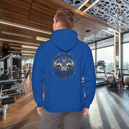 Unisex - Muscles Loading…Please Wait - Heavy Blend™ Hooded Sweatshirt - Motivational Fitness Hoodie - Workout Sweatshirt - Gym Apparel - Inspirational Gift - Holiday Gift