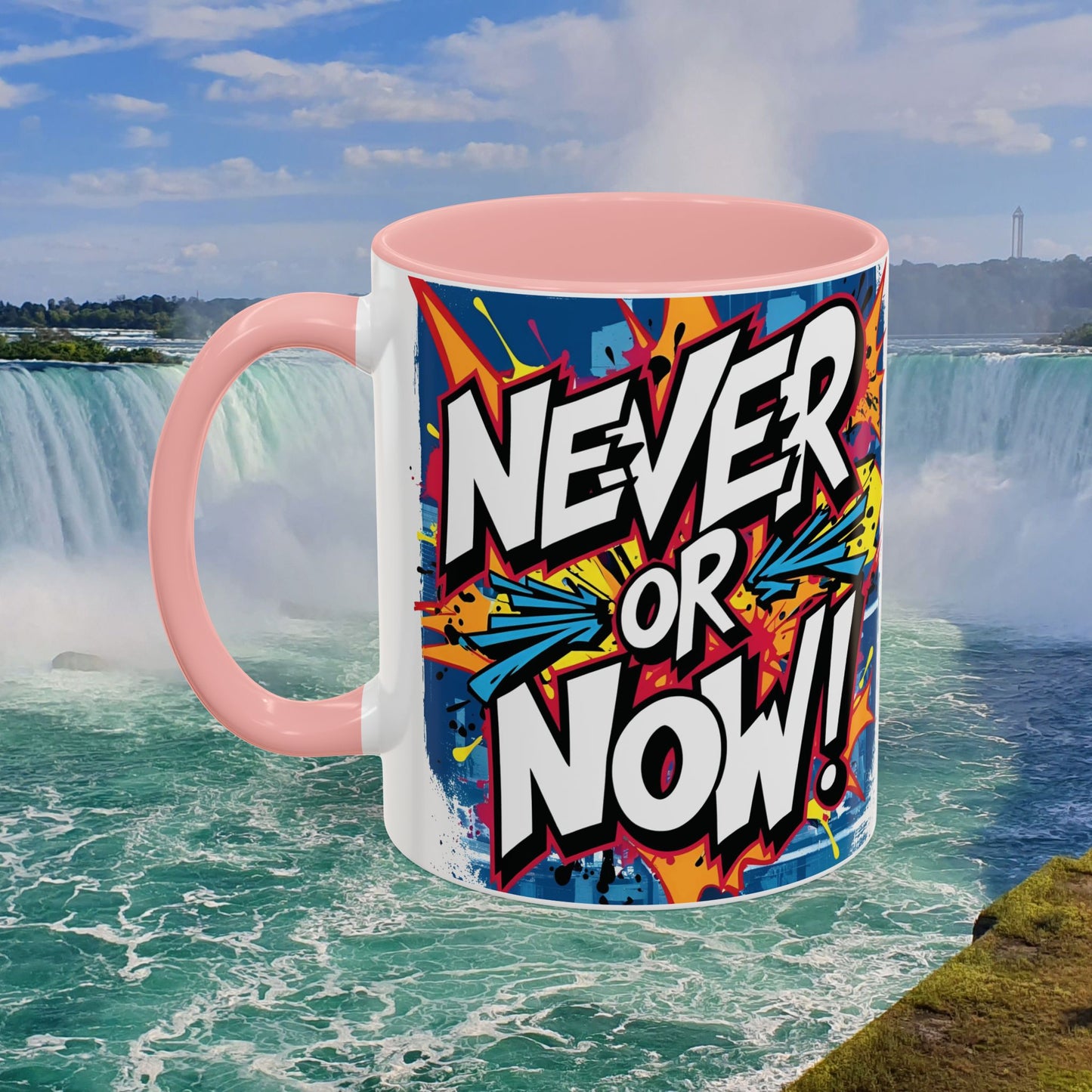 💥Vibrant  💥 Motivational 💥 Ceramic 💥 Coffee Mug 💥  Let's Go! 💥  Never or Now💥 Sizes   11oz   15oz💥  8   Different  Colors  To  Choose  From💥