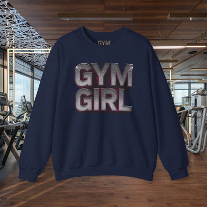 Gym Girl Crewneck Sweatshirt - Stylish Fitness Apparel - Women's Workout Sweatshirt - S-4XL