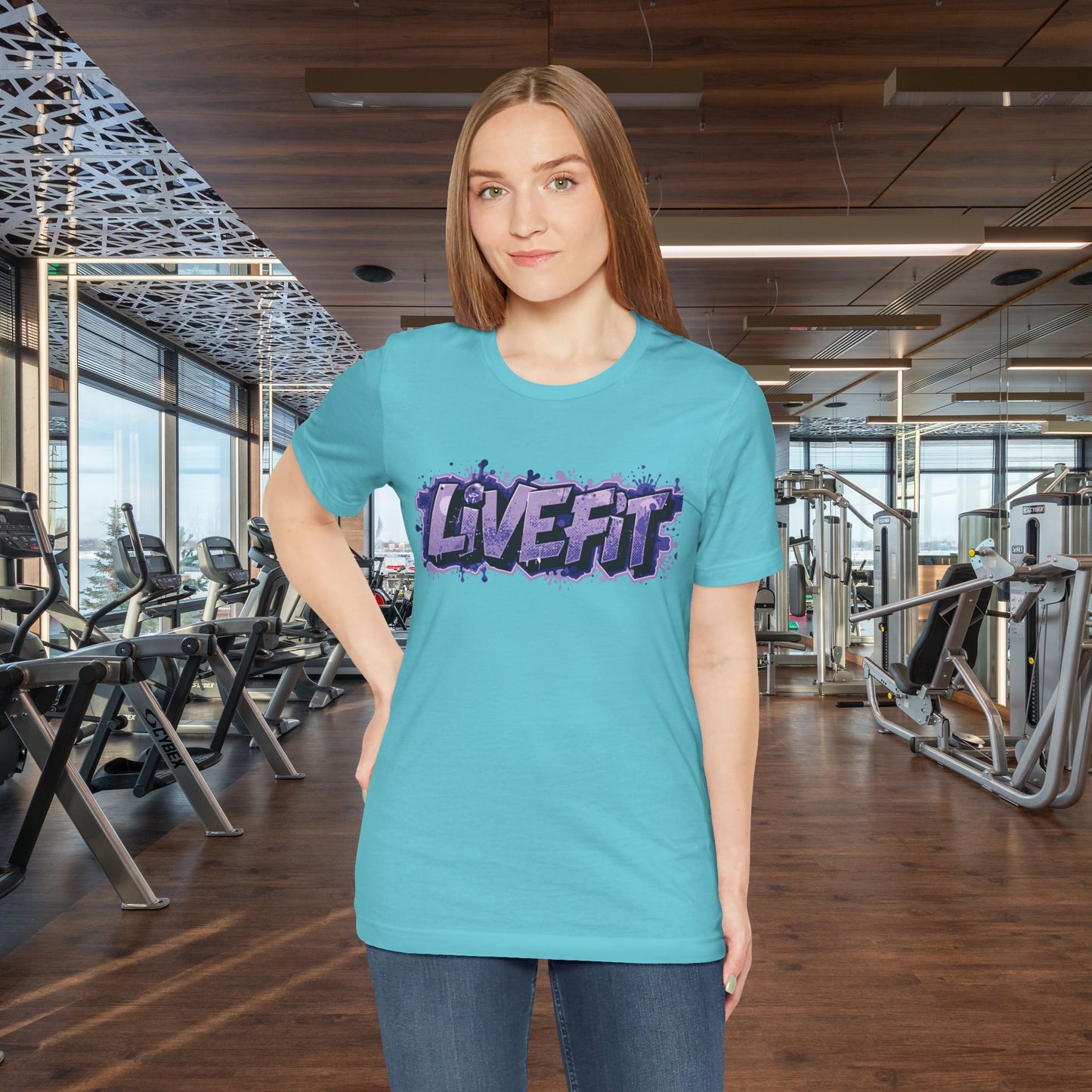 Live Fit Unisex Tee -  Fitness Shirt -  Motivational Graphic Tee -  Workout Apparel -  Casual Wear -  Gift for Gym Lovers -  Active Lifestyle -