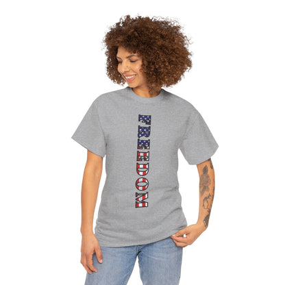 Freedom Patriotic T-Shirt - Red White Blue - American Flag Tee - Unisex S-5XL