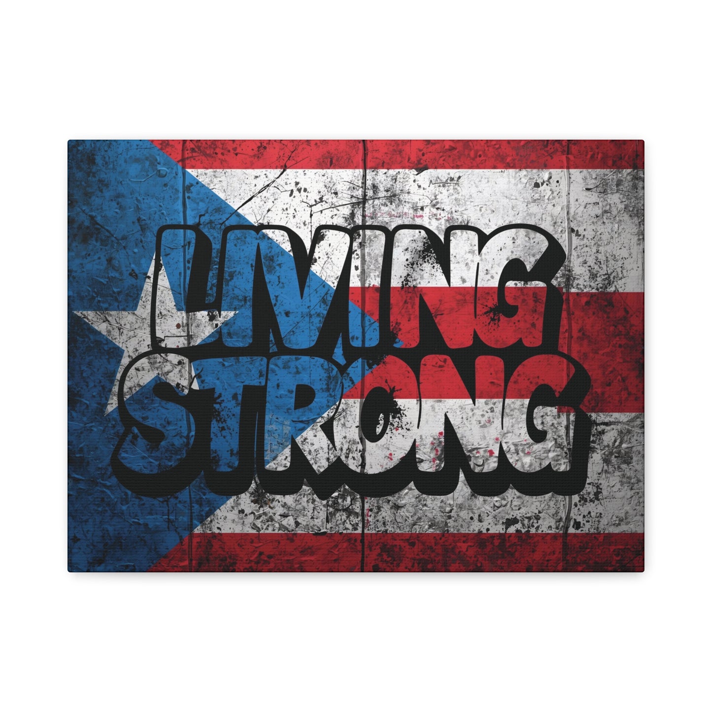 Gallery Wrapped - Puerto Rico Flag -  Matte Canvas Wall Art - Inspirational Decor - Home Wall Decor -
