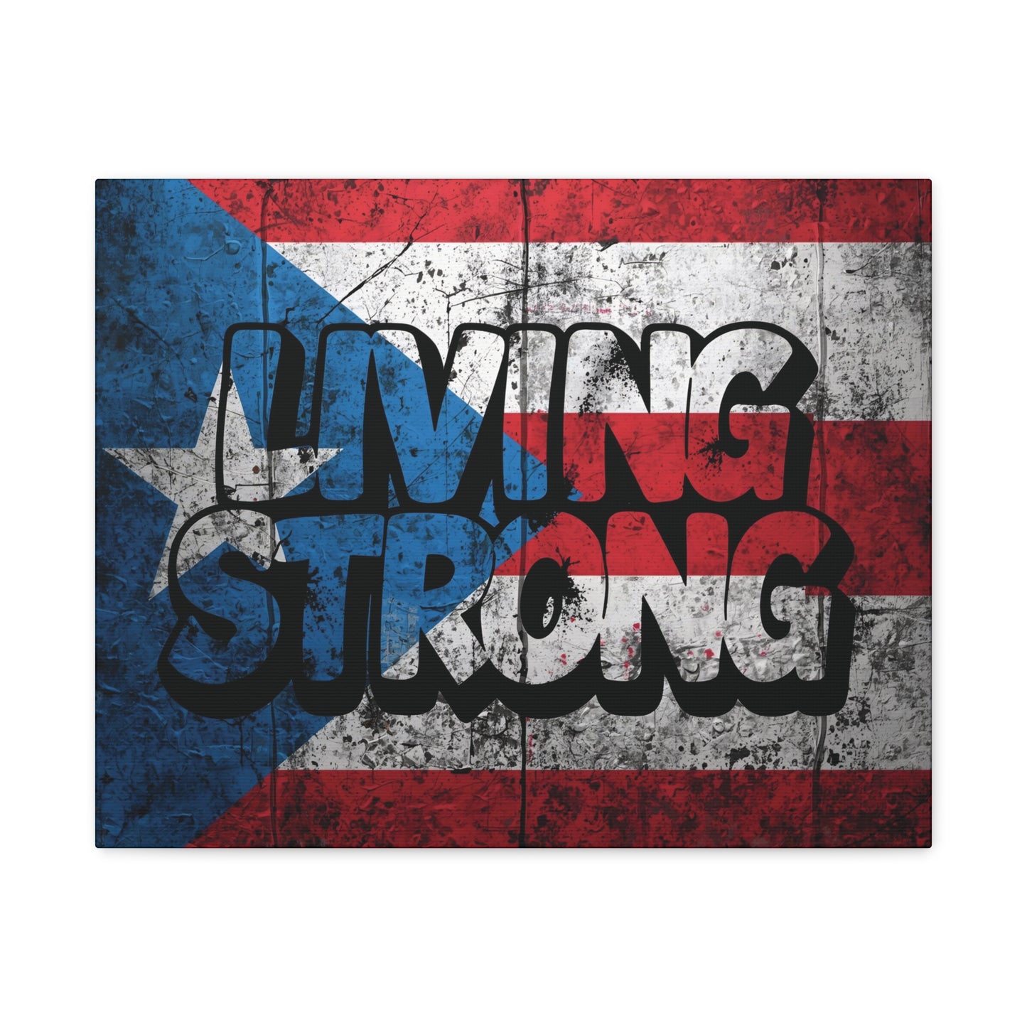 Gallery Wrapped - Puerto Rico Flag -  Matte Canvas Wall Art - Inspirational Decor - Home Wall Decor -