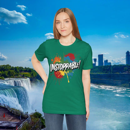 Unstoppable Design Tee - Vintage  Retro  Unisex  Tee - Classic  T-Shirt - Graphic Tee - Casual  Shirt - Short  Sleeve  Shirt