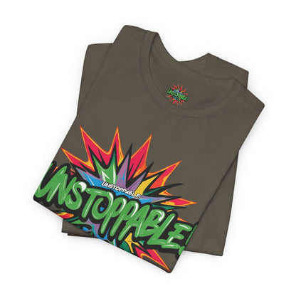 Unisex Jersey Tee - Unstoppable Graphic Design Shirt - Motivation and Fitness