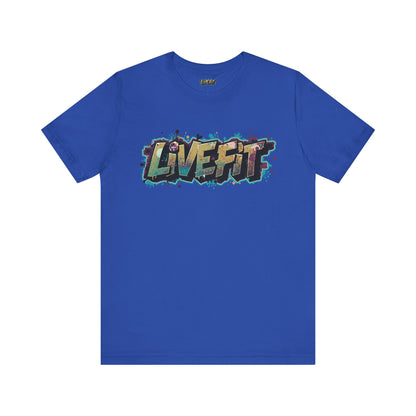 LIVE FIT Graphic Fitness Tee - Motivational Workout Apparel
