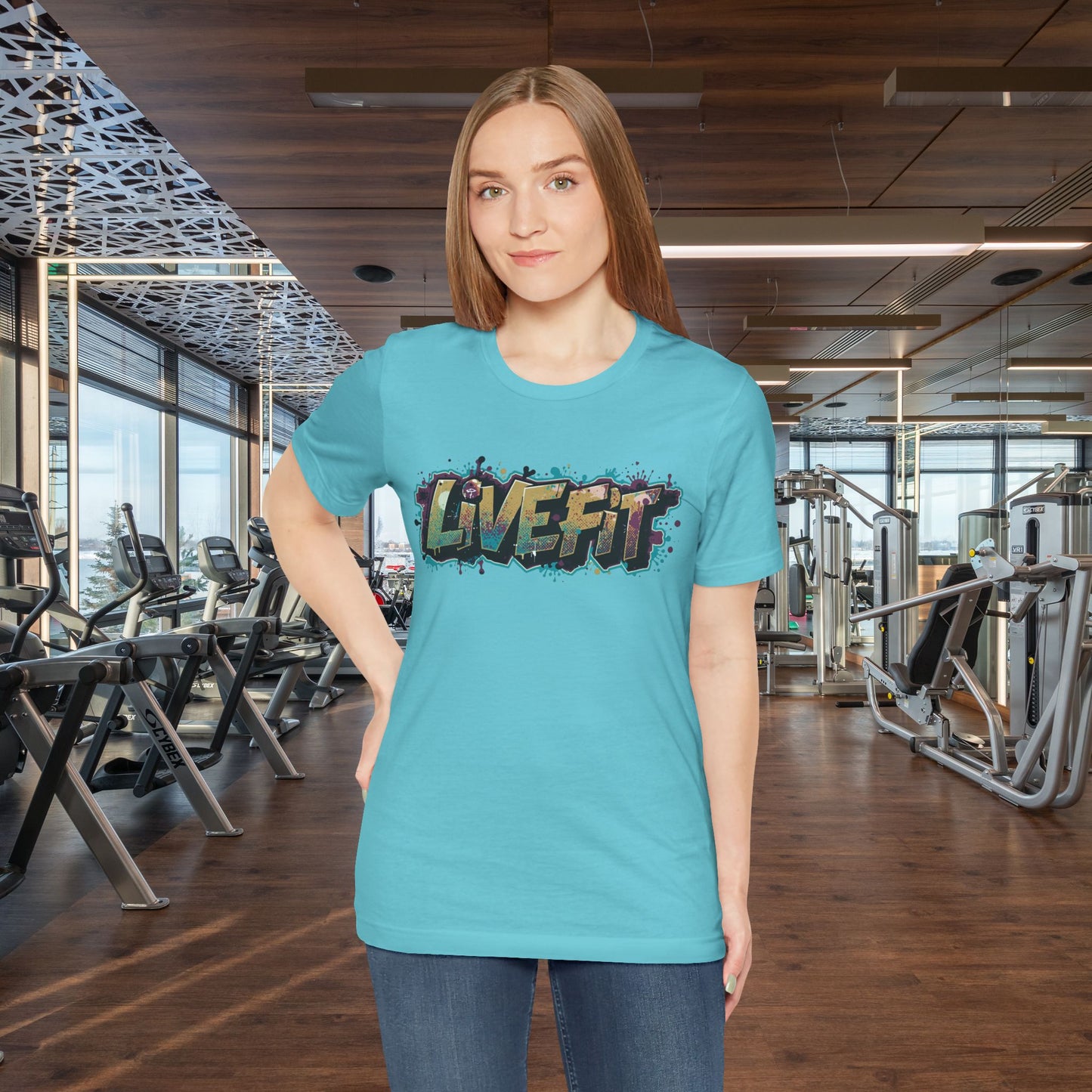 LIVE FIT Graphic Fitness Tee - Motivational Workout Apparel