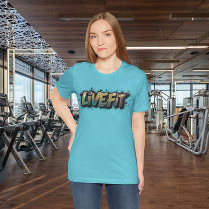 LIVE FIT Graphic Fitness Tee - Motivational Workout Apparel
