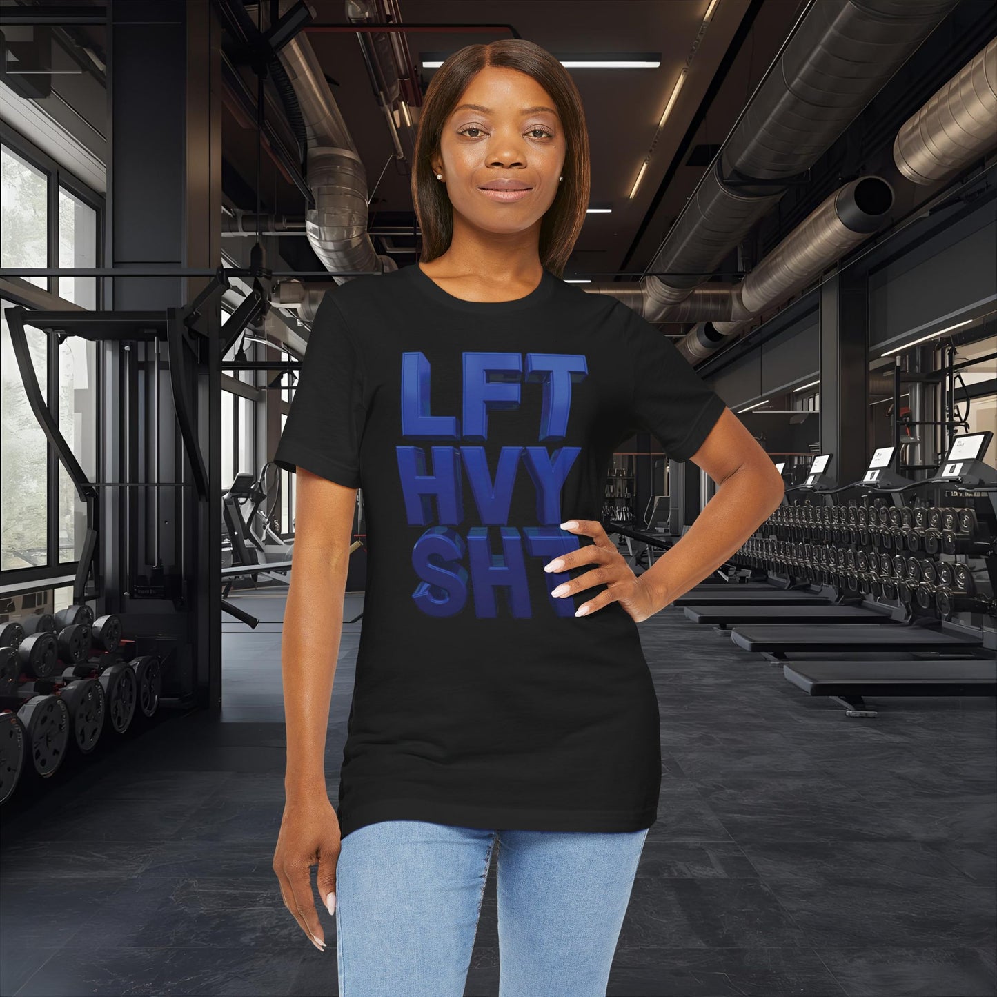 LFT HVY SHT - Lift Heavy Shit - Bold 3D Gym Tee - Fitness