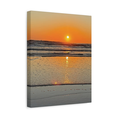 Stunning Sunset Beach Canvas Print, Ocean Decor, Wall Art, Home Decor, Coastal Artwork for Living Room
