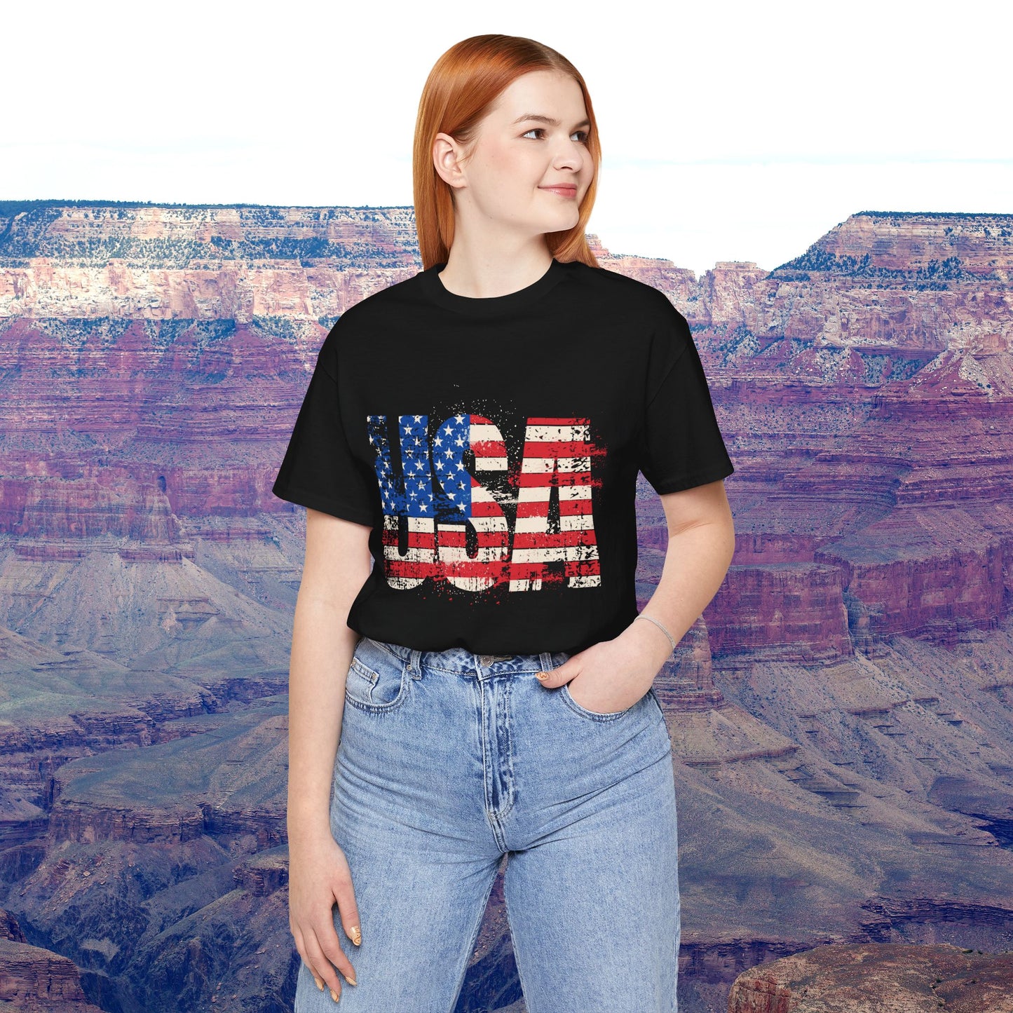 USA - Red White Blue - American Flag - Classic Unisex Tee - Holiday Gift - Patriotic Pride