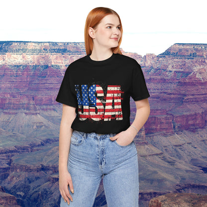 USA - Red White Blue - American Flag - Classic Unisex Tee - Holiday Gift - Patriotic Pride