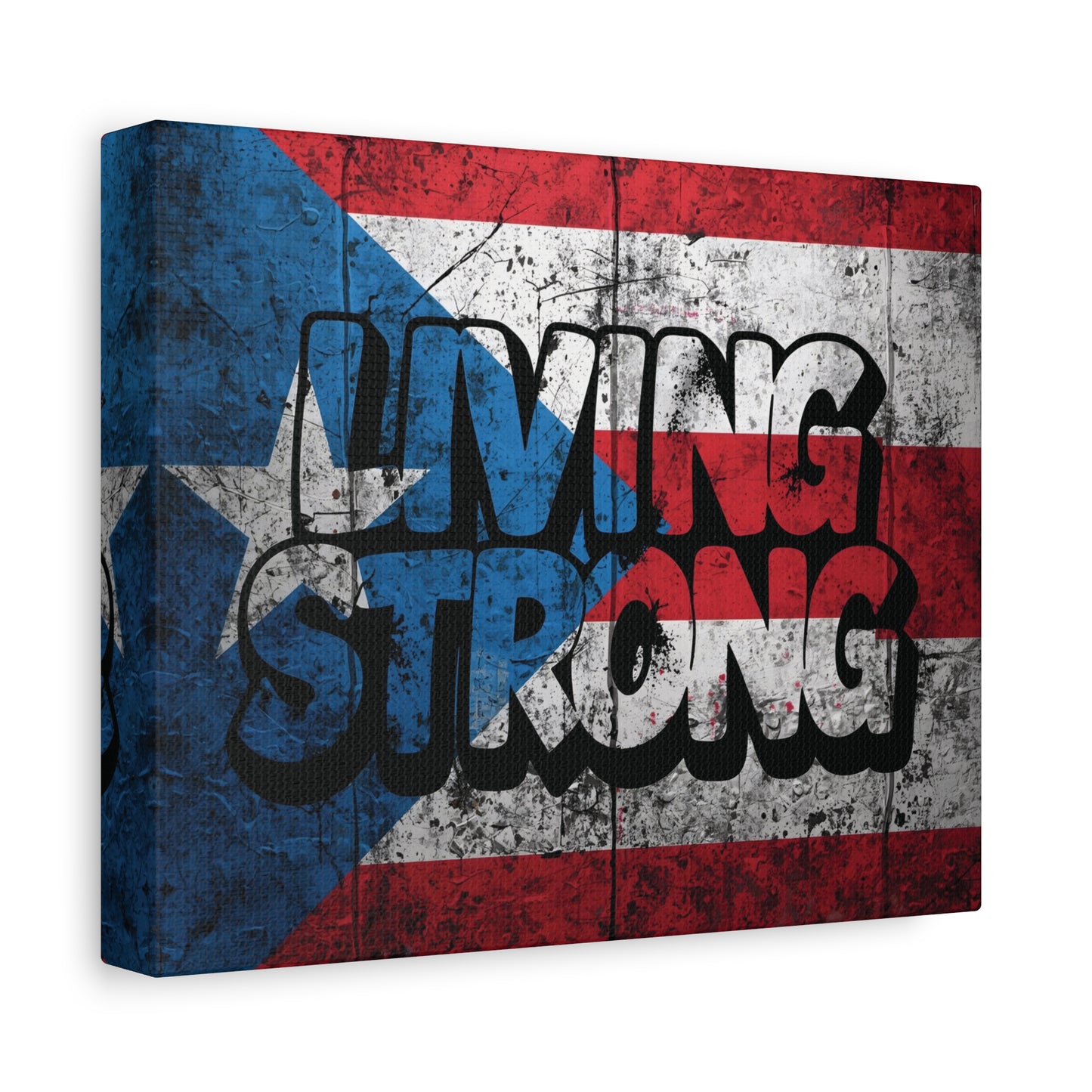 Gallery Wrapped - Puerto Rico Flag -  Matte Canvas Wall Art - Inspirational Decor - Home Wall Decor -