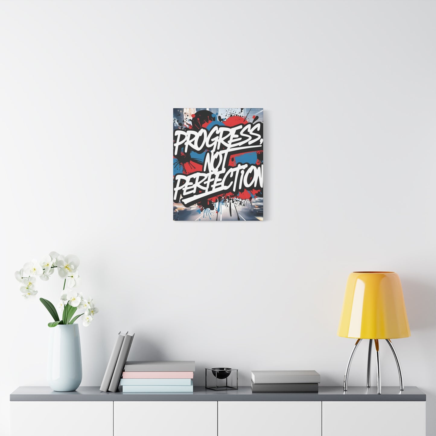 💥 Motivational 💥 Uplifting 💥 Canvas Art  💥 Progress Not Perfection Print  💥 Positive Vibe Décor  💥 Eco-Friendly  UL- Certified  Inks 💥 Gift  Giving 💥 Horizontal Is In A Different Listing 💥