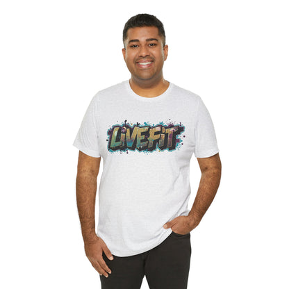 LIVE FIT Graphic Fitness Tee - Motivational Workout Apparel