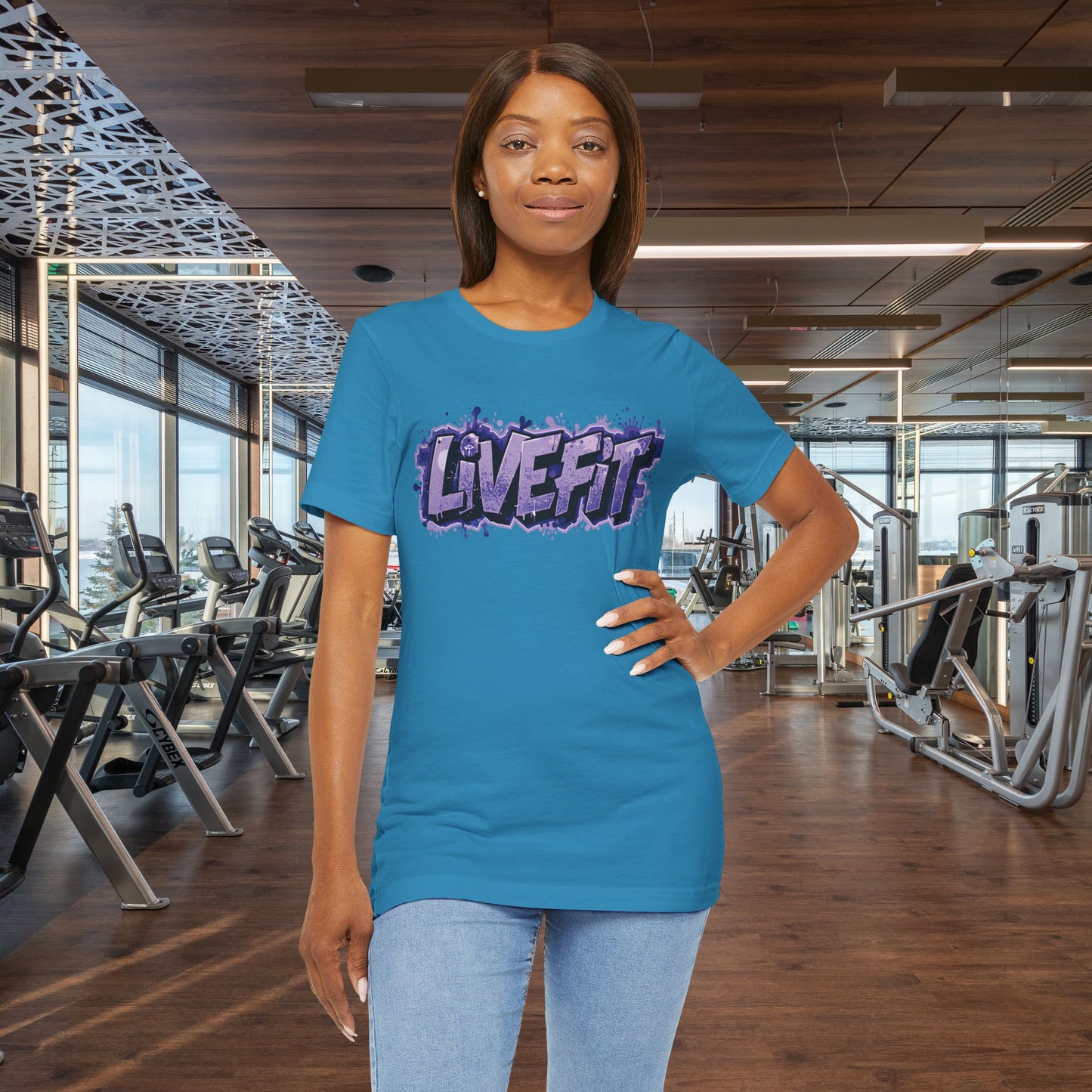 Live Fit Unisex Tee -  Fitness Shirt -  Motivational Graphic Tee -  Workout Apparel -  Casual Wear -  Gift for Gym Lovers -  Active Lifestyle -