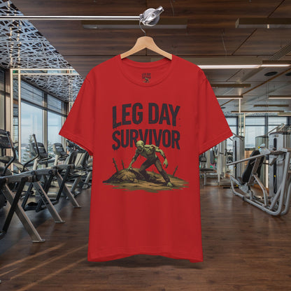 Leg Day Survivor Tee, Fitness Shirt, Workout Apparel, Gym Gift, Unisex Graphic Tee