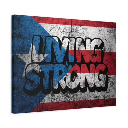 Gallery Wrapped - Puerto Rico Flag -  Matte Canvas Wall Art - Inspirational Decor - Home Wall Decor -