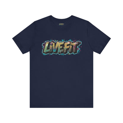 LIVE FIT Graphic Fitness Tee - Motivational Workout Apparel