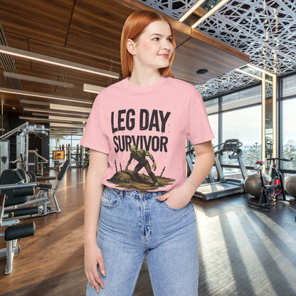 Leg Day Survivor Tee, Fitness Shirt, Workout Apparel, Gym Gift, Unisex Graphic Tee