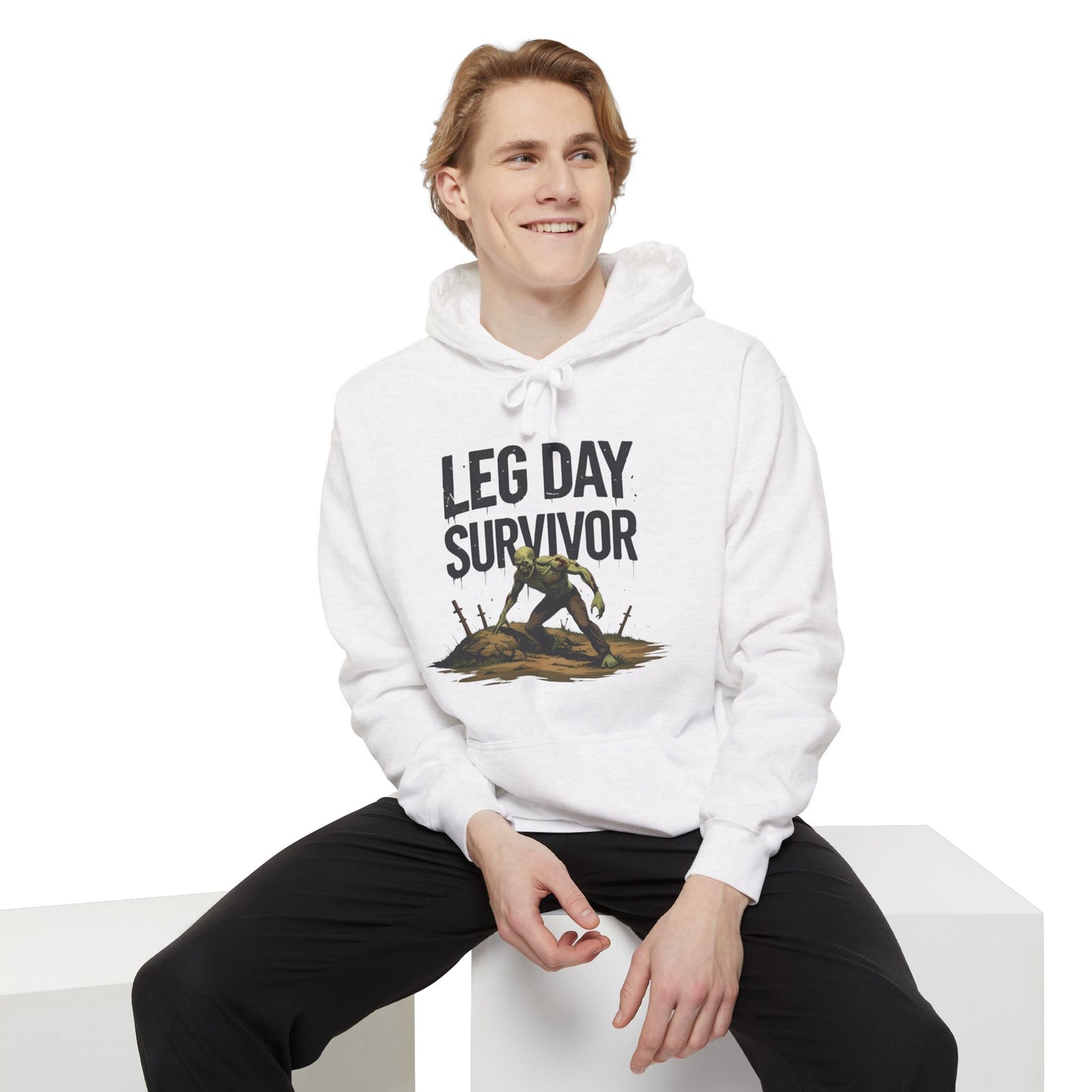 Leg Day Survivor! - Funny Gym Hoodie - Unisex Fitness Sweatshirt - Workout Apparel - S-5XL