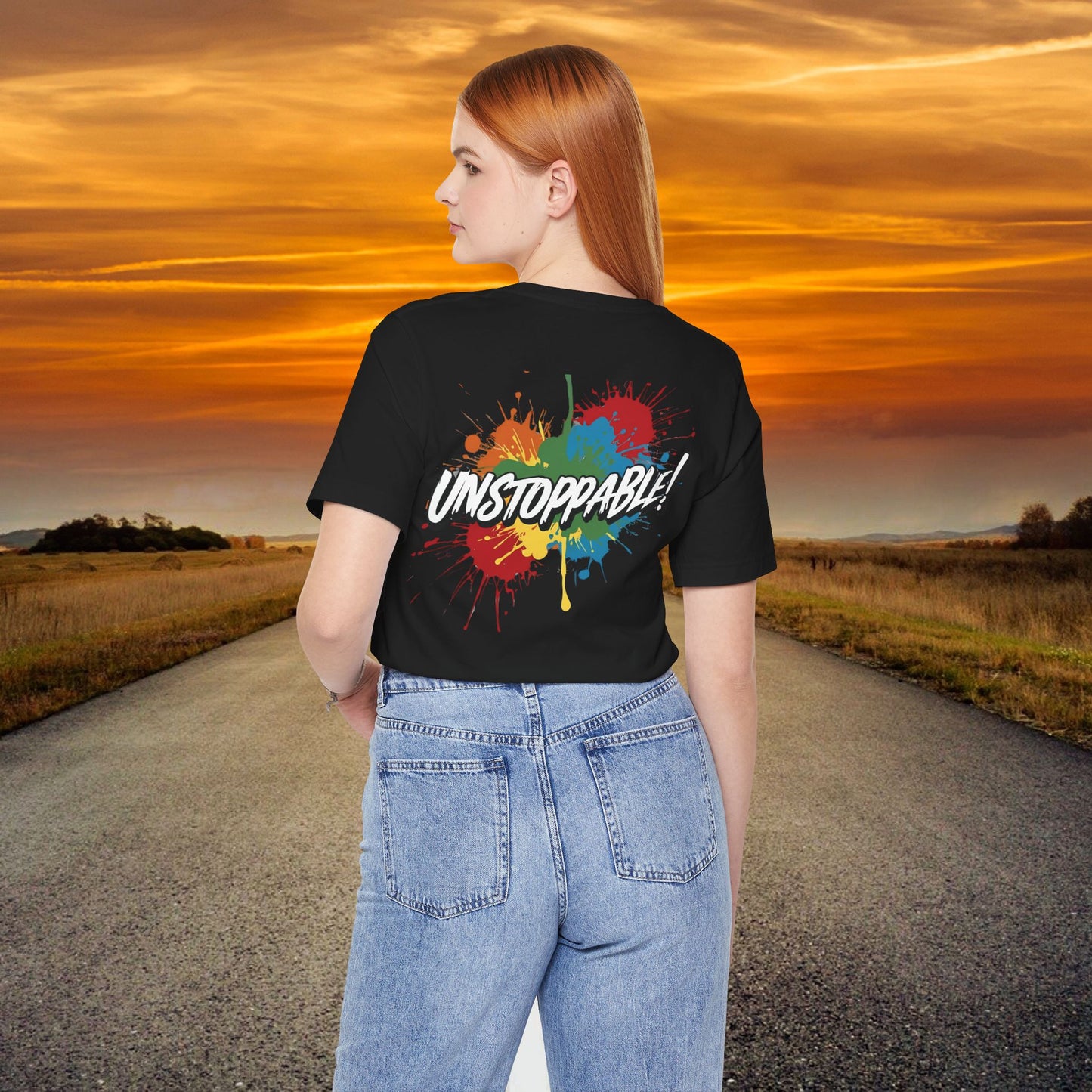 Unstoppable Design Tee - Vintage  Retro  Unisex  Tee - Classic  T-Shirt - Graphic Tee - Casual  Shirt - Short  Sleeve  Shirt