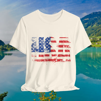 USA - Red White Blue - American Flag - Classic Unisex Tee - Holiday Gift - Patriotic Pride