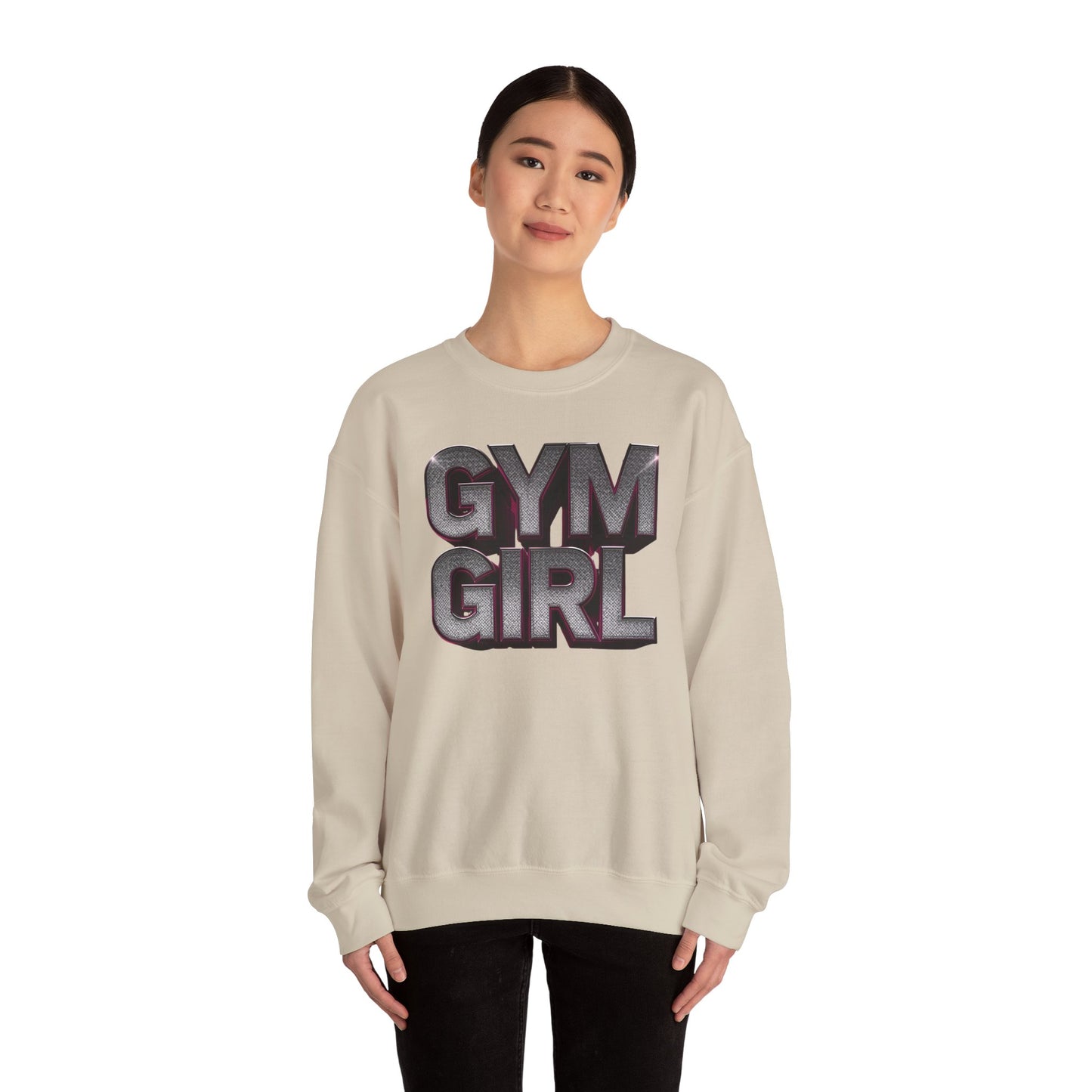 Gym Girl Crewneck Sweatshirt - Stylish Fitness Apparel - Women's Workout Sweatshirt - S-4XL