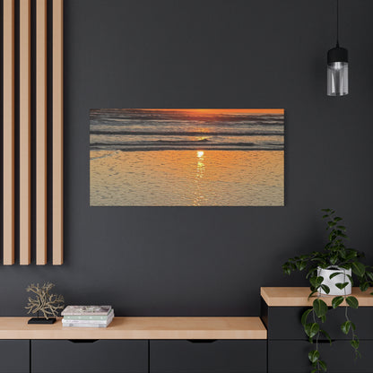 Stunning Sunset Beach Canvas Print, Ocean Decor, Wall Art, Home Decor, Coastal Artwork for Living Room