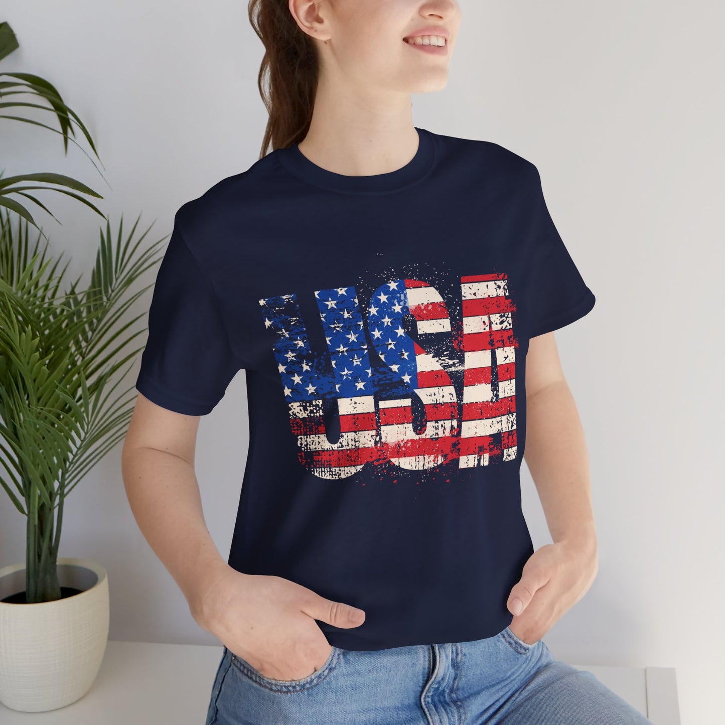 USA - Red White Blue - American Flag - Classic Unisex Tee - Holiday Gift - Patriotic Pride