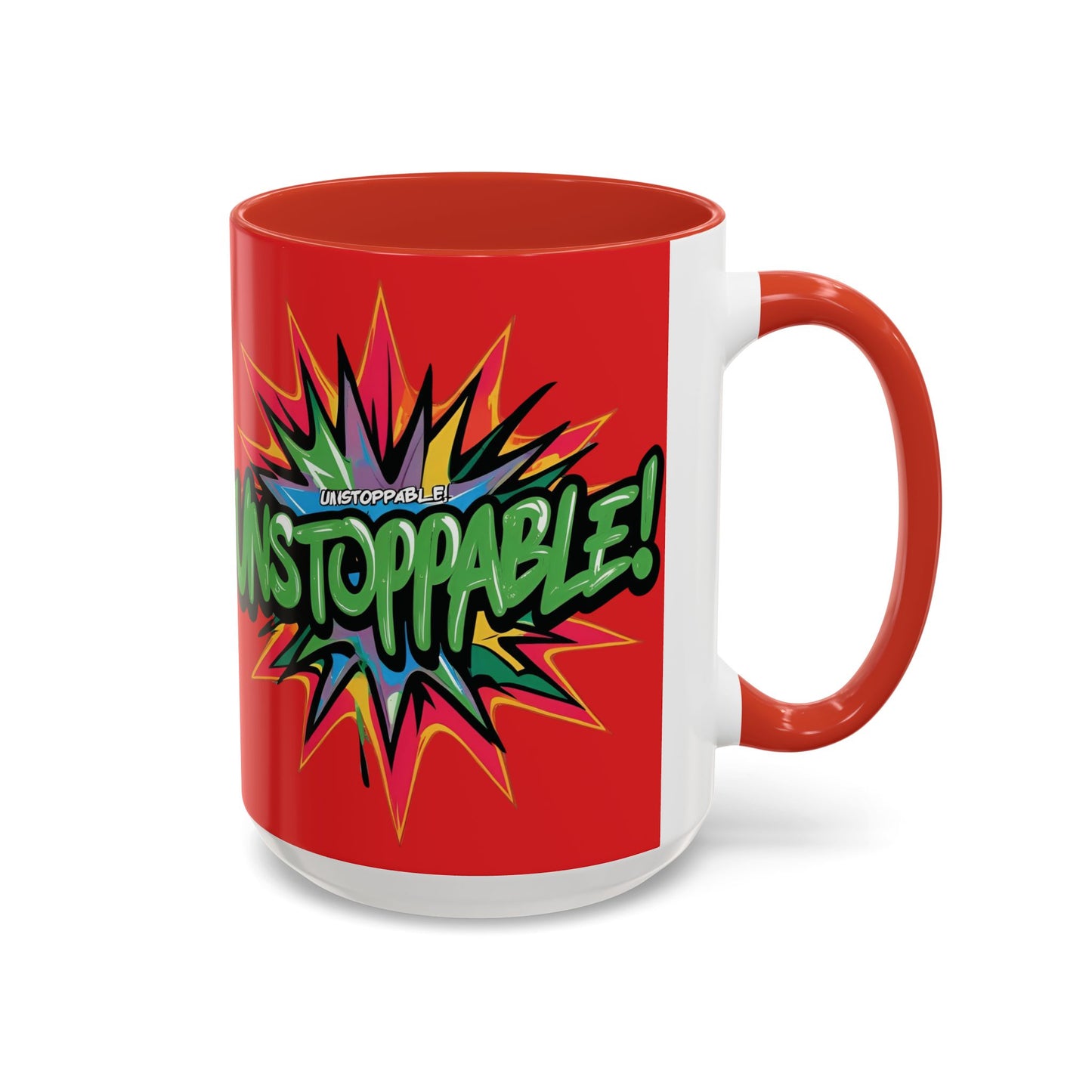 Unstoppable! Motivational Mug - Vibrant Red Design - 11oz/15oz