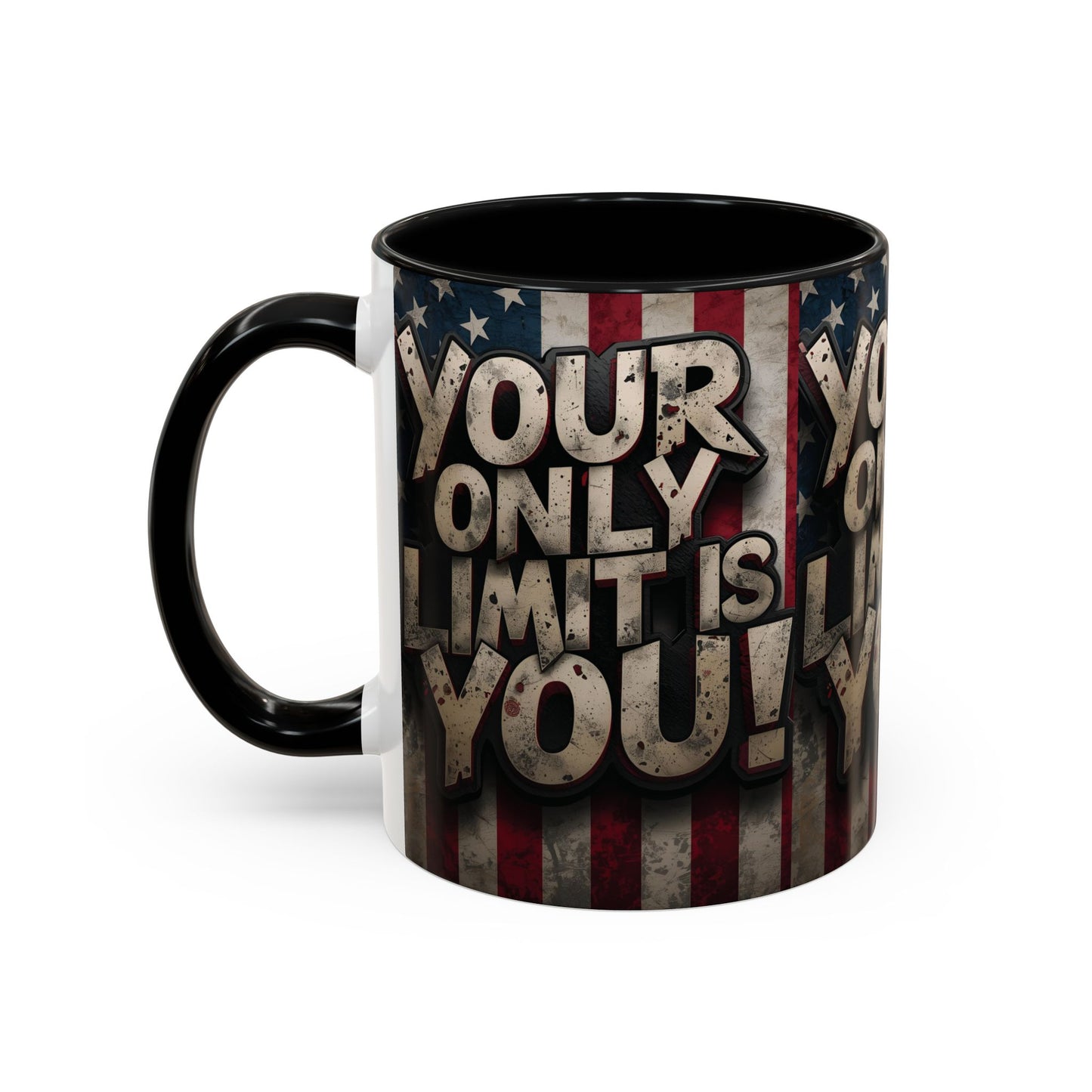 Patriotic Coffee Mug - Motivational Quote - Your Only Limit Is You!, - Perfect Gift for Veterans, Independence Day, Coffee Lovers, Inspirational Decor