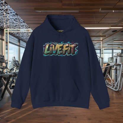 Live Fit Hoodie - Unisex Heavy Blend Sweatshirt - Fitness Enthusiasts -  Gym Wear - Workout Apparel -  Active Lifestyle -  Gift for Him/Her -