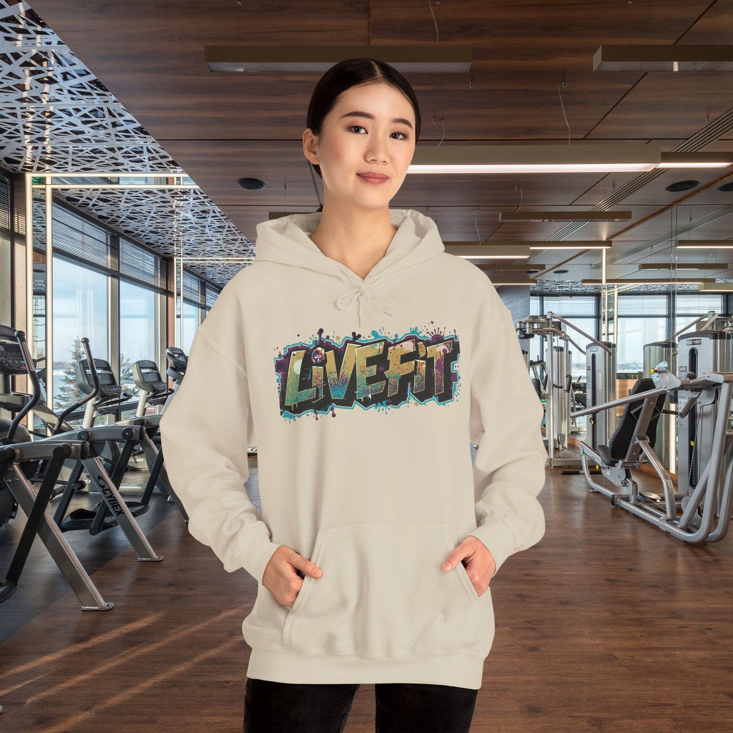 Live Fit Hoodie - Unisex Heavy Blend Sweatshirt - Fitness Enthusiasts -  Gym Wear - Workout Apparel -  Active Lifestyle -  Gift for Him/Her -