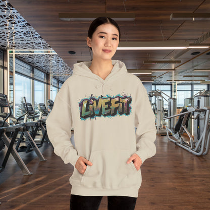 Live Fit Hoodie - Unisex Heavy Blend Sweatshirt - Fitness Enthusiasts -  Gym Wear - Workout Apparel -  Active Lifestyle -  Gift for Him/Her -